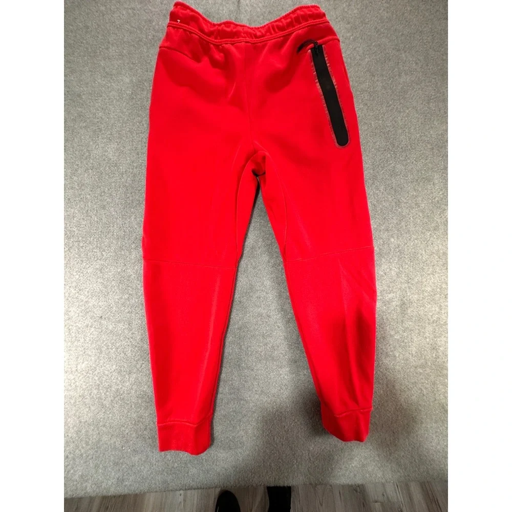 Nike Tech Fleece Joggers Red Sweatpants Mens Small CU3290-657
